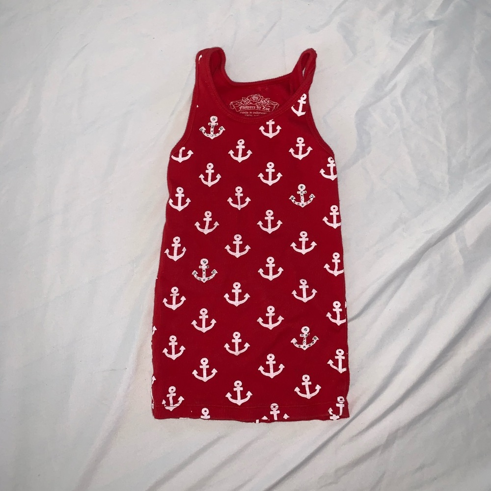 Girls Flowers by Zoe anchor tank top.